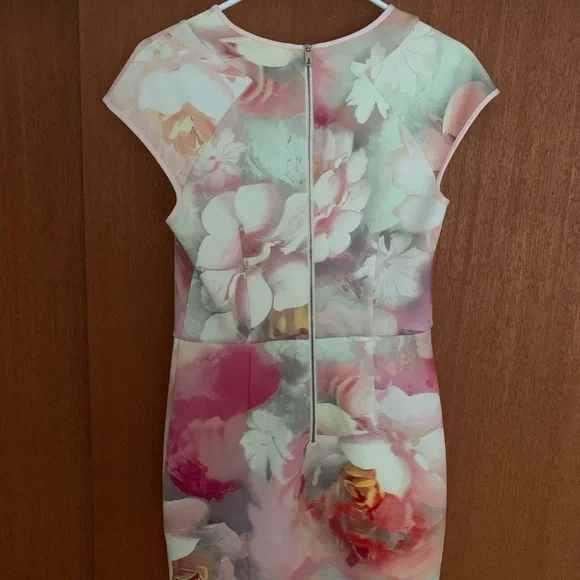 Ted Baker Floral Mini Dress (Small, fits like 4, Ted 2) - Picture 3 of 5